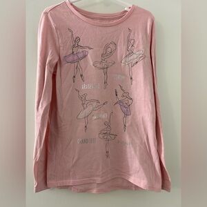 Wonder Nation Pink Ballet Long Sleeve Tee